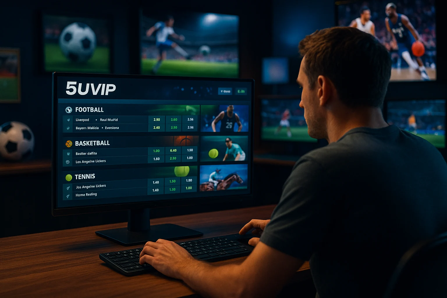 Aposte em apostas esportivas no cassino online 5UVIP