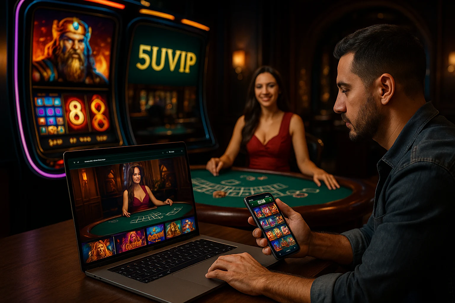 Jogos de cassino online inovadores e emocionantes na 5UVIP